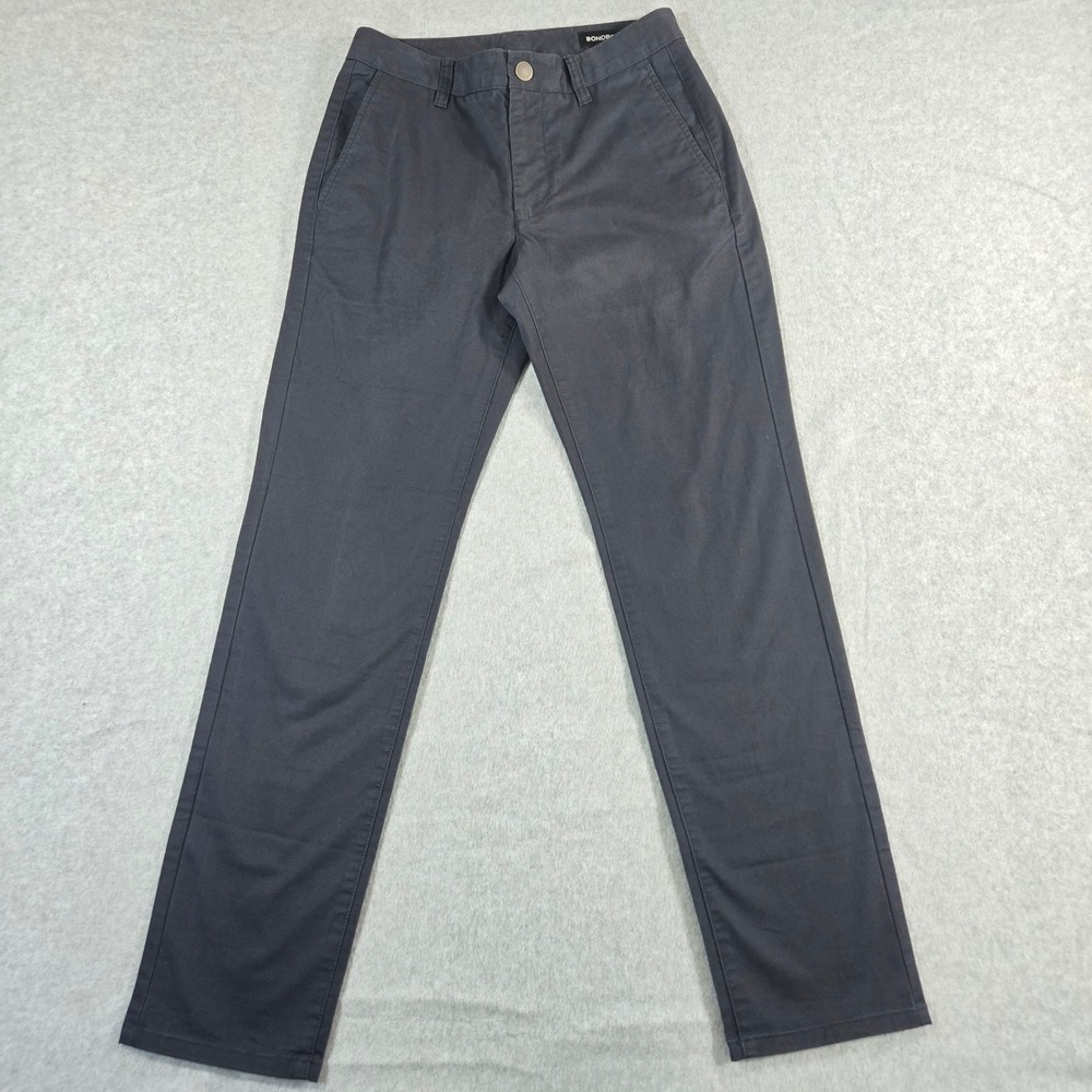 Bonobos Mens Slim Fit Chinos Dark Charcoal Gray Pants 28 x 30